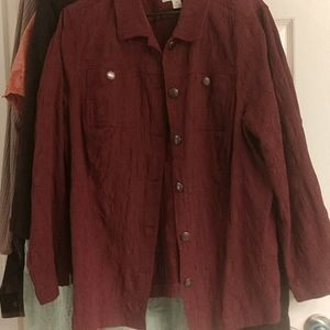 Long sleeve burgundy jacket